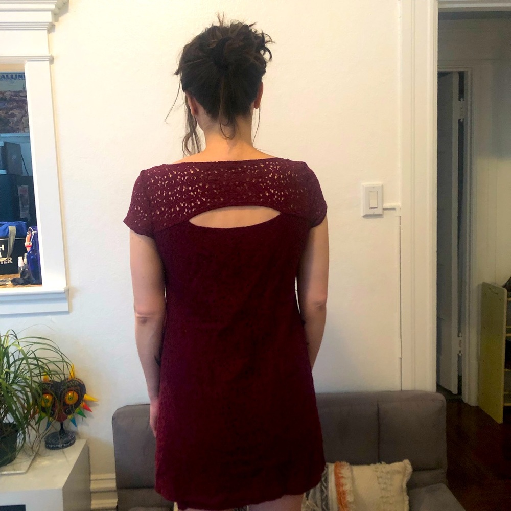 Red dress from French brand Naf Naf